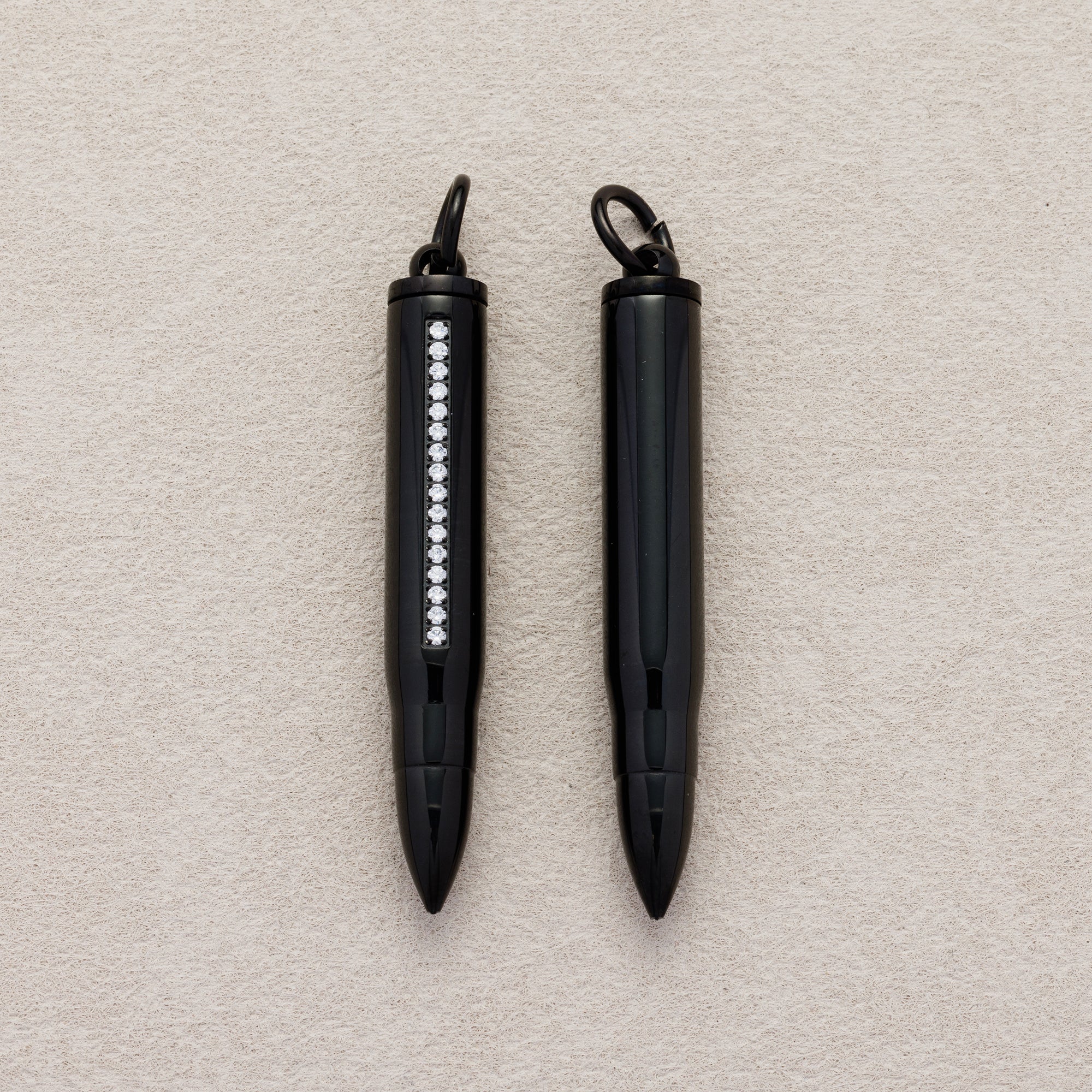 Launch Promo: 24K Gold PVD Stainless Steel Black Military Bullet Pendant | Sold Each