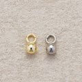 Launch Promo: 24K Gold PVD Stainless Steel Mini Round Ball Charm in Gold & Silver | Sold Each