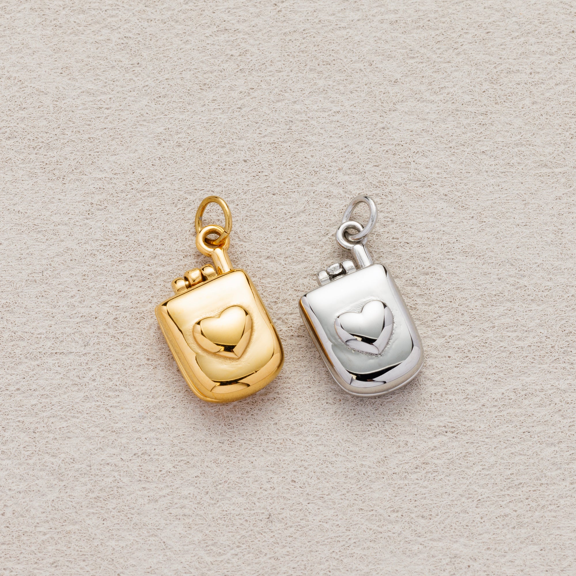 Launch Promo: 24K Gold PVD Stainless Steel Open Locket Handphone Charm | Sold Each