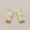 Launch Promo: 24K Gold PVD Stainless Steel Ticket Concert Tour Charm | Sold Each