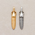 Launch Promo: 24K Gold PVD Stainless Steel Bullet Feather Pendant | Sold Each