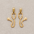 Launch Promo: 24K Gold PVD Stainless Steel Medicine Stethoscope Multidimensional 3D Charm | Sold Each
