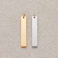 Launch Promo: 24K Gold PVD Stainless Steel Minimalist Rectangular Bar Charm | Sold Each