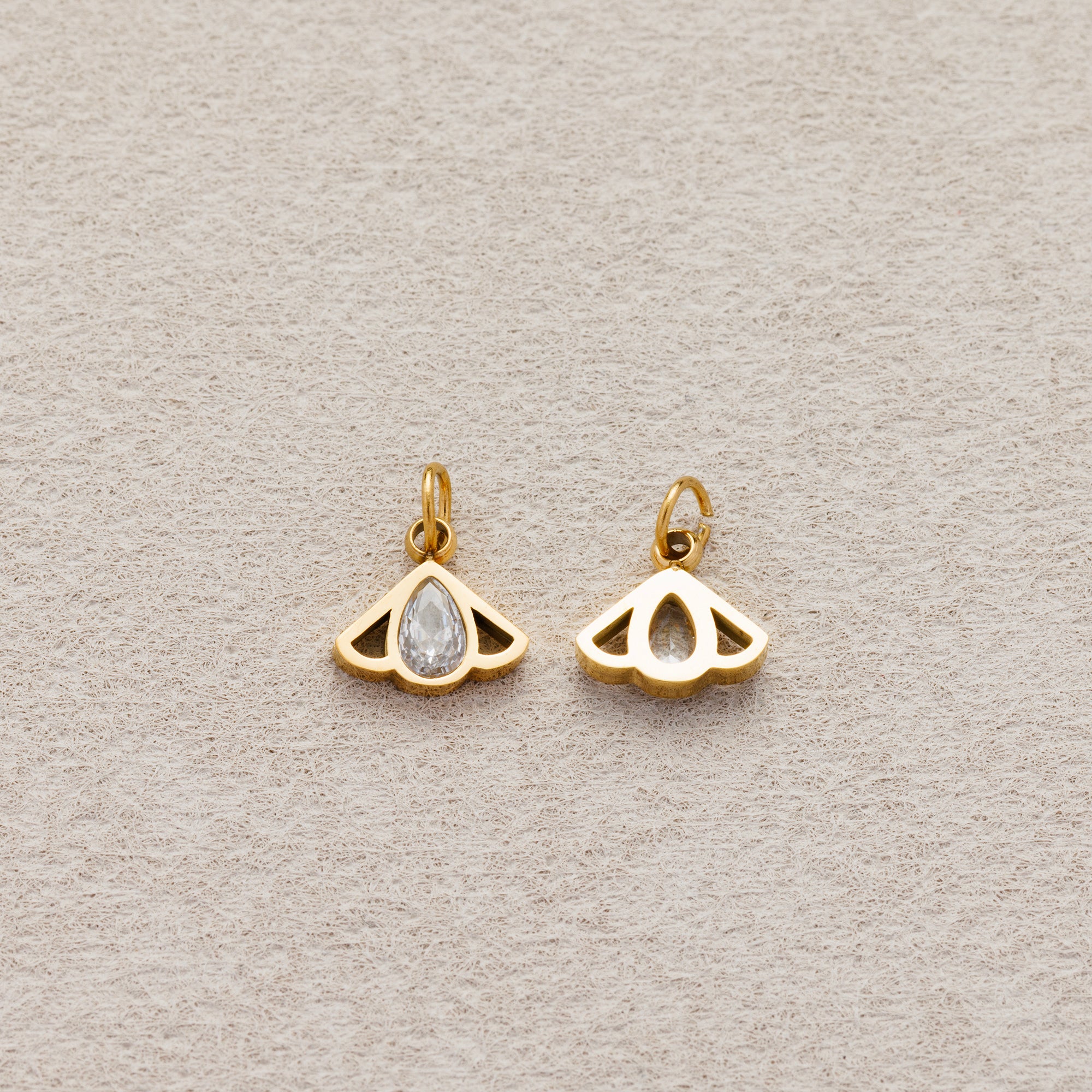 Launch Promo: 24K Gold PVD Stainless Steel Teardrop CZ Honey Bee Insect Charm | Sold Each