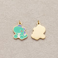 Launch Promo: 24K Gold PVD Stainless Steel Green Baby Dino Enamel Charm | Sold Each
