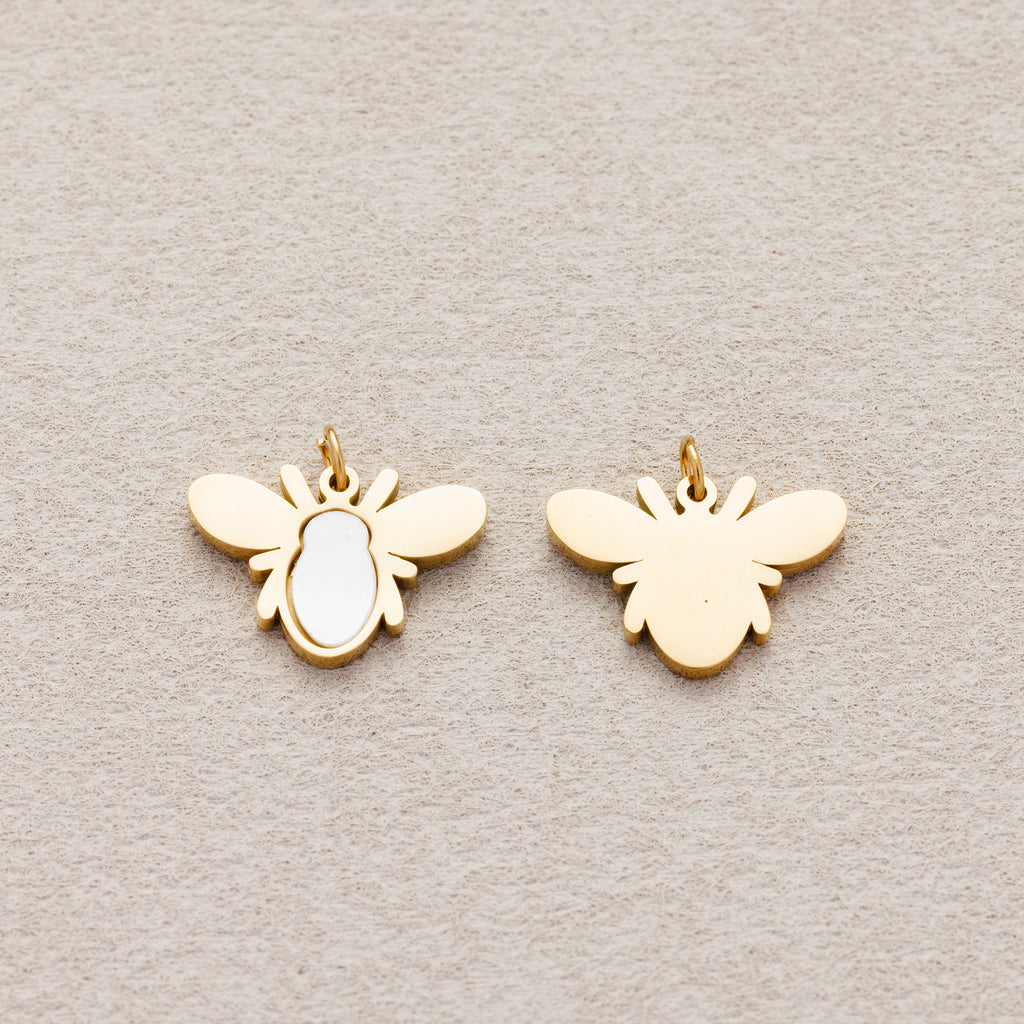 Launch Promo: 24K Gold PVD Stainless Steel Cute Honey Bee Insect Charm | Sold Each