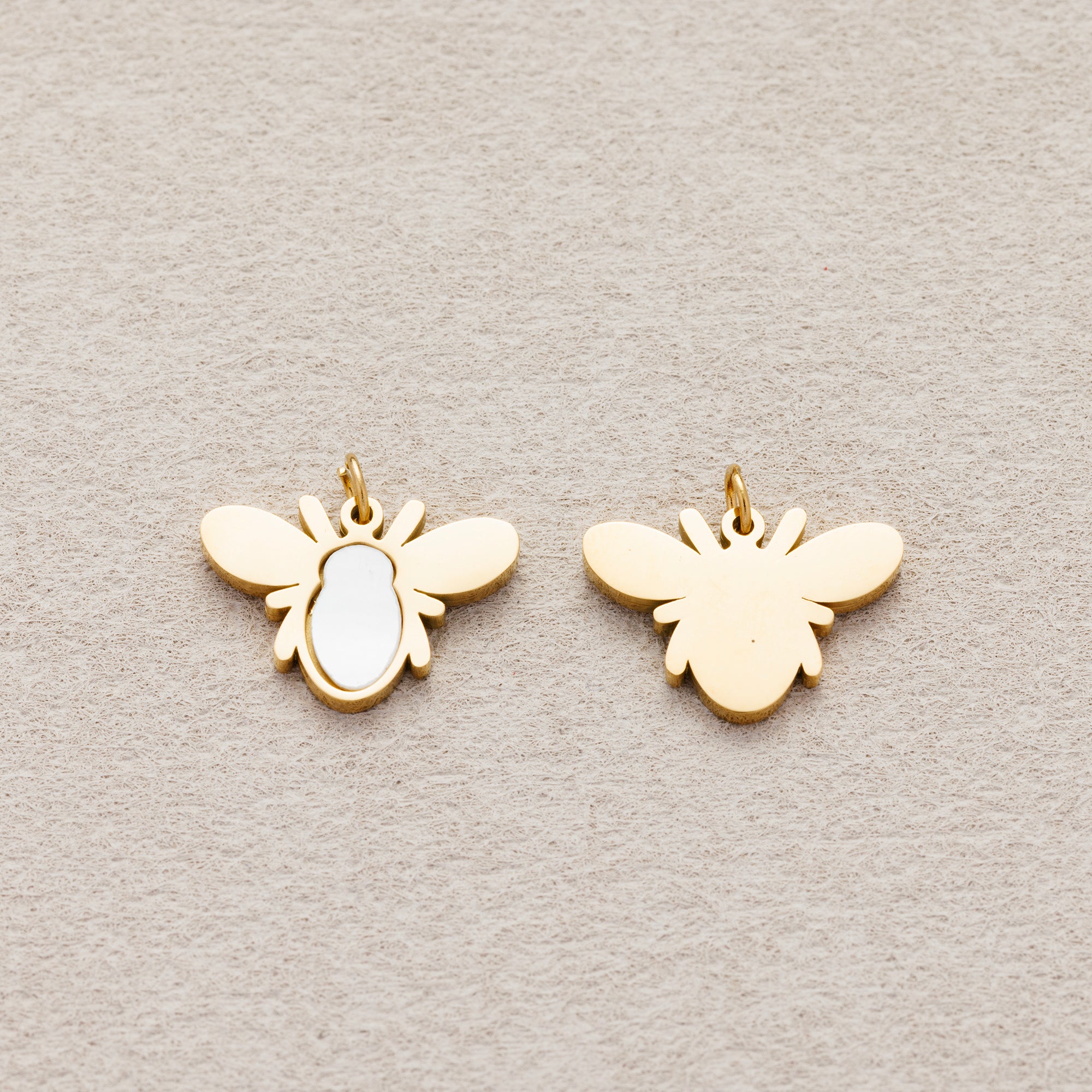 Launch Promo: 24K Gold PVD Stainless Steel Cute Honey Bee Insect Charm | Sold Each