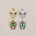 Launch Promo: 14K Gold PVD Stainless Steel Sparkling Panther Head Pendant | Sold Each