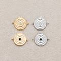 Launch Promo: 14K Gold PVD Stainless Steel Sunburst Spiral Medallion Connector | Sold Each