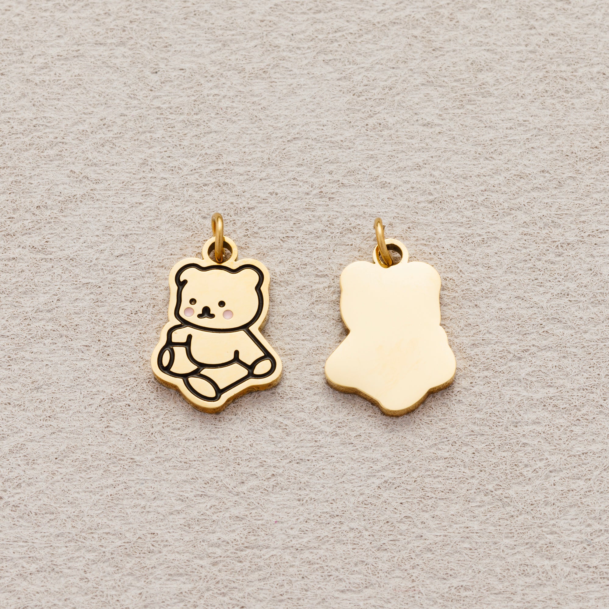 Launch Promo: 24K Gold PVD Stainless Steel Cute Teddy Bear Charm | Sold Each
