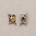 Launch Promo: Stainless Steel Gothic Framed Red Eye Skull Connector | Sold Each