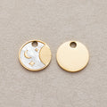 Launch Promo: 14K Gold PVD Stainless Steel Mother of Pearl Celestial Coin Pendant | Sold Each