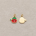 Launch Promo: 24K Gold PVD Stainless Steel Mini Cute Santa Enamel Charm | Sold Each