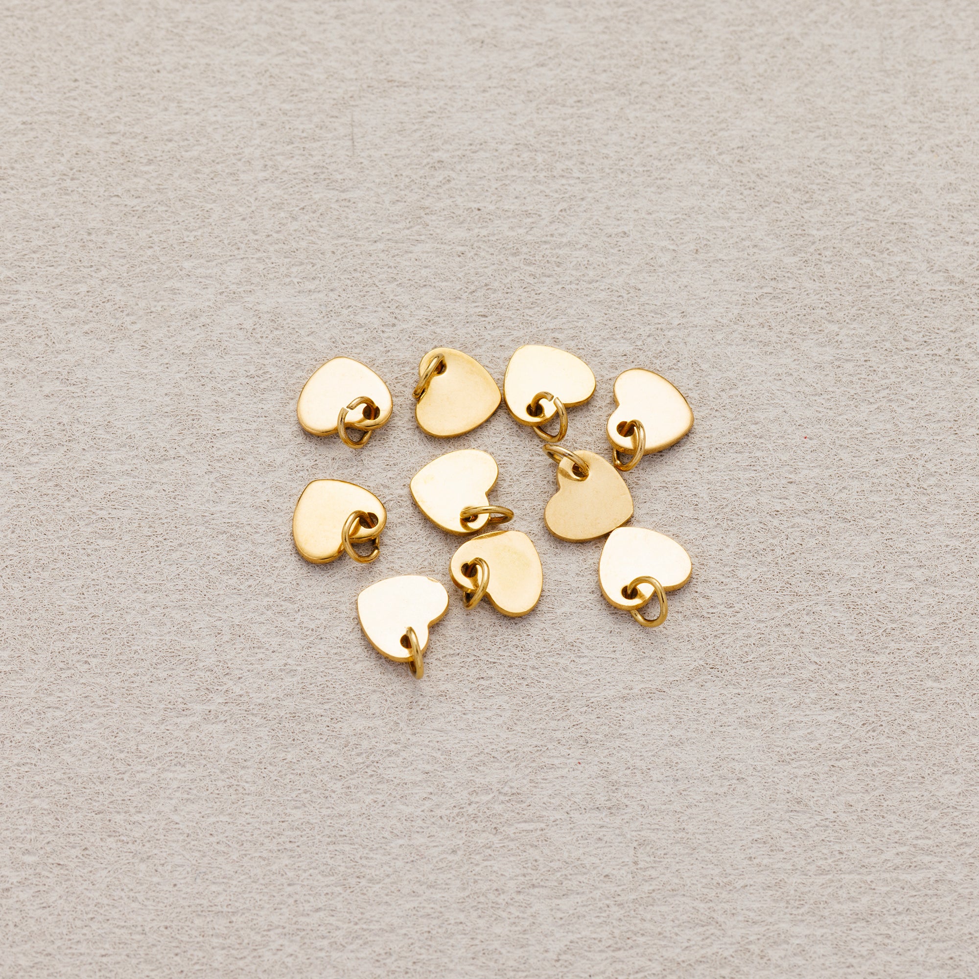 Launch Promo: 24K Gold PVD Stainless Steel Minimalist Love Heart Charm | Sold Each