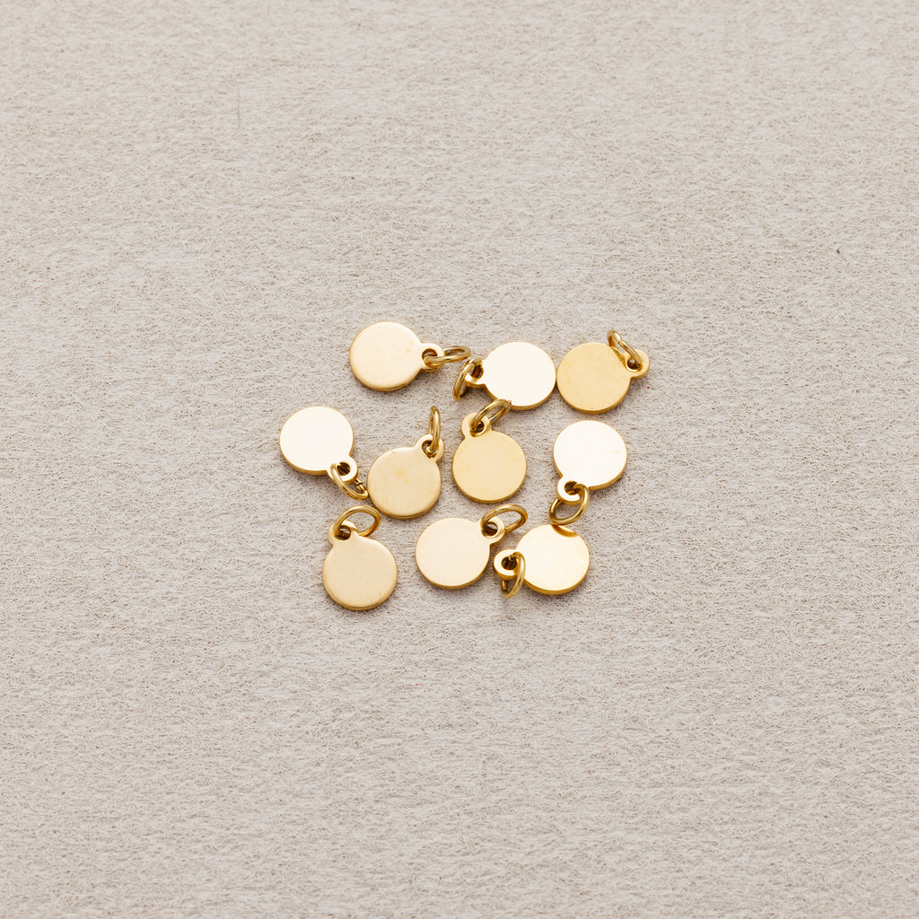 Launch Promo: 24K Gold PVD Stainless Steel Mini Round Coin Charm | Sold Each