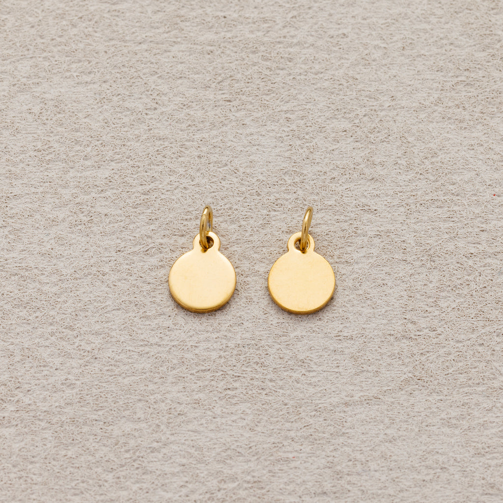 Launch Promo: 24K Gold PVD Stainless Steel Mini Round Coin Charm | Sold Each