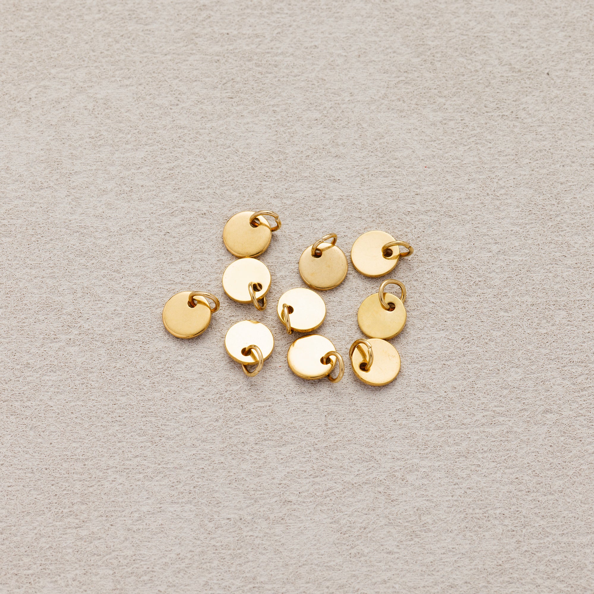 Launch Promo: 24K Gold PVD Stainless Steel Minimalist Round Coin Charm | Sold Each