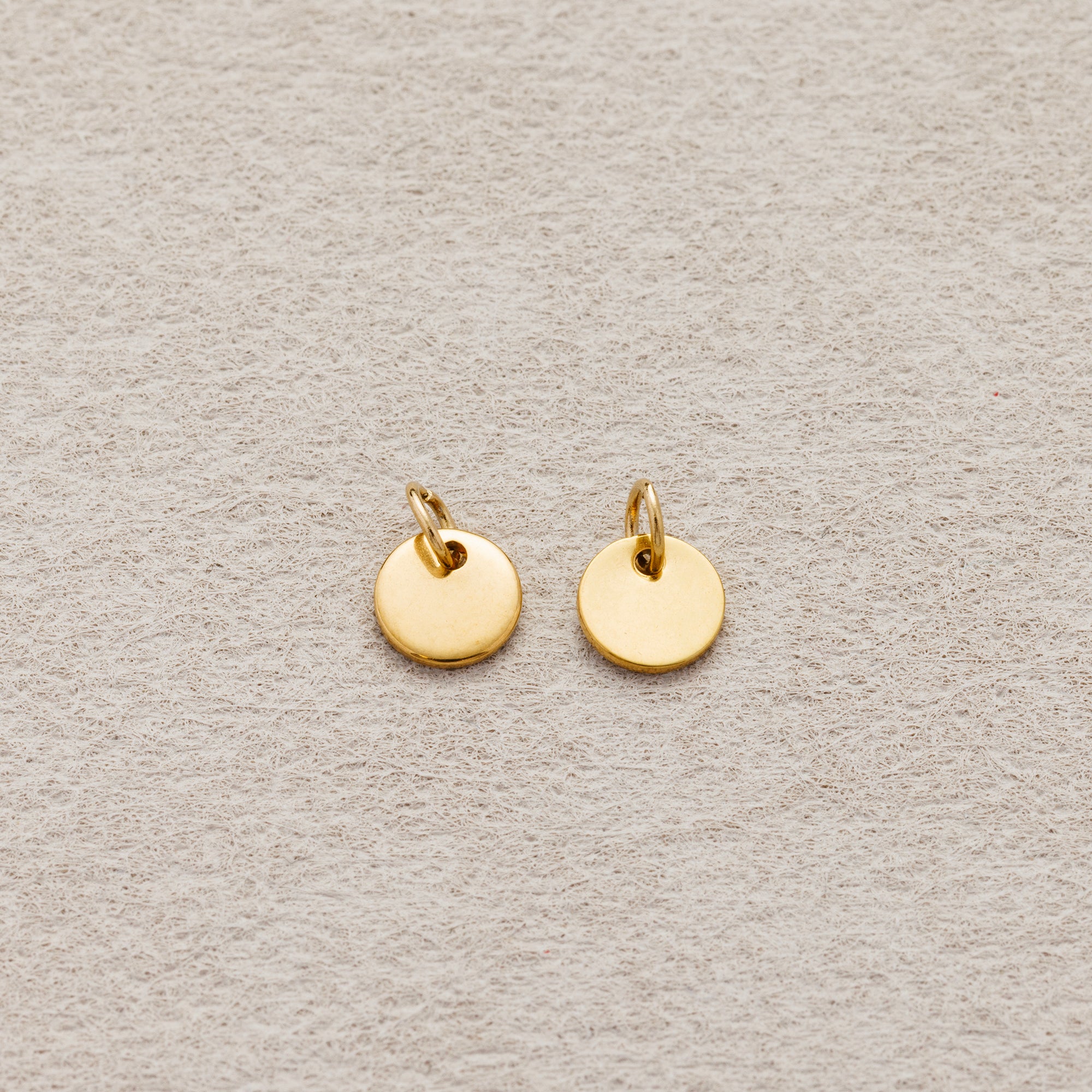 Launch Promo: 24K Gold PVD Stainless Steel Minimalist Round Coin Charm | Sold Each