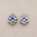 Launch Promo: 24K Gold PVD Stainless Steel Purple Ceramic Blooming Flower Charm | Sold Each