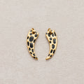 Launch Promo: 24K Gold PVD Stainless Steel Leopard Pattern Curved Horn Charm | Sold Each