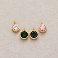 Launch Promo: 14K Gold PVD Stainless Steel Colorful CZ Mini Round Solitaire Bezel | Sold Each