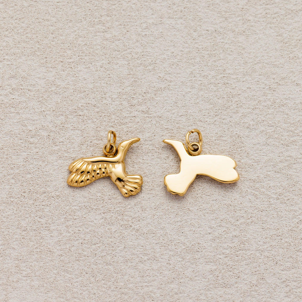 Launch Promo: 24K Gold PVD Stainless Steel Flying Bird Animal Charm | Sold Each