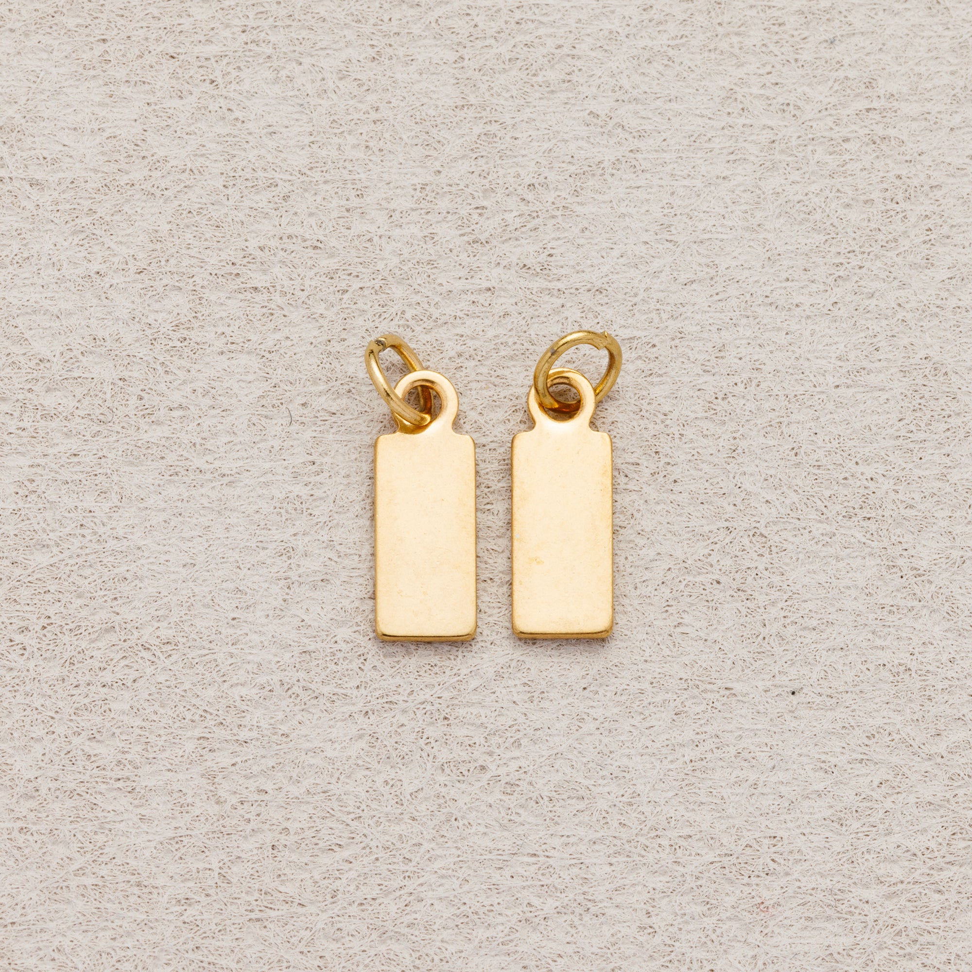 Launch Promo: (20pcs) 24K Gold PVD Stainless Steel Mini Rectangular Tag Charm | Sold Each