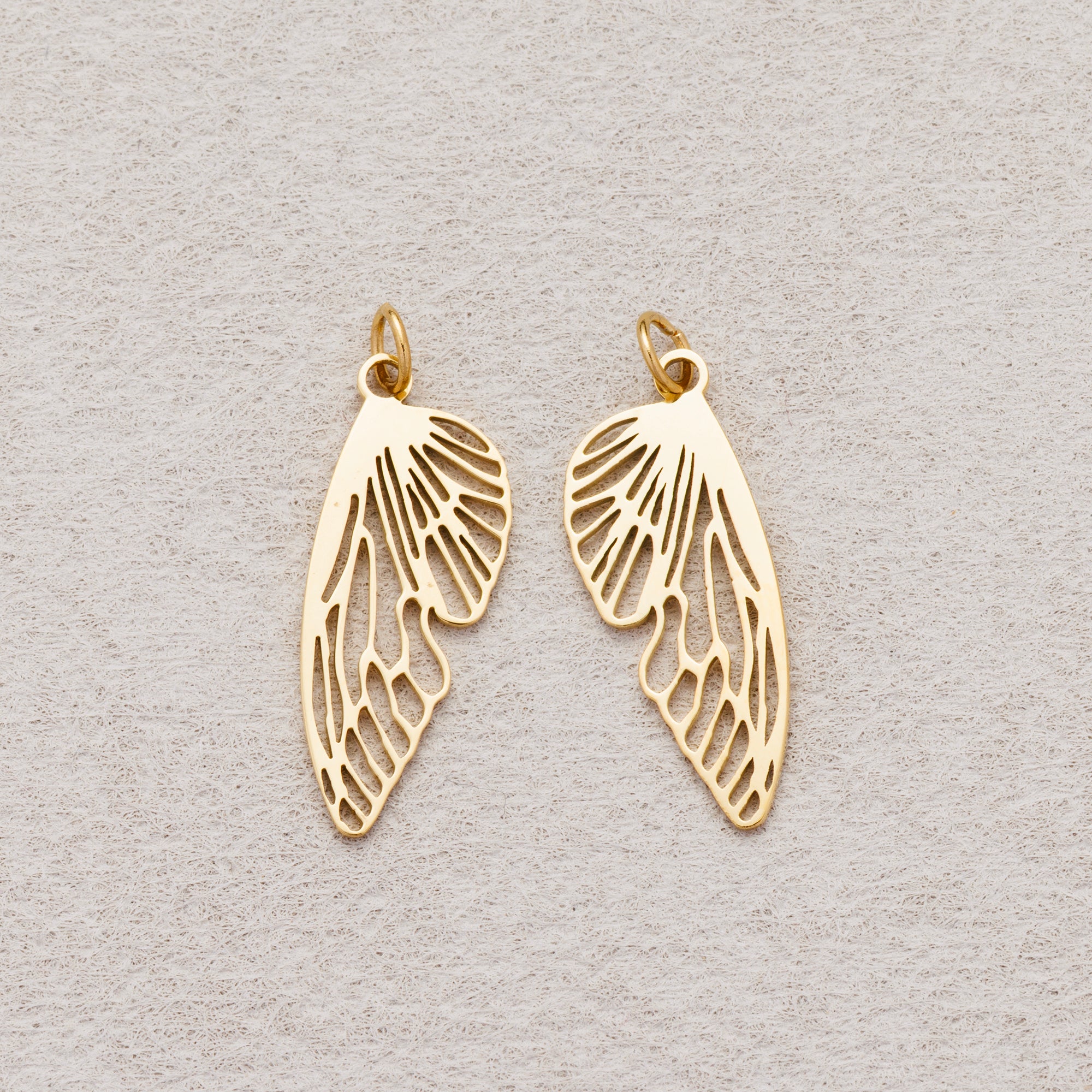 Launch Promo: 24K Gold PVD Stainless Steel Open Butterfly Wing Animal Charm in Gold & Silver | Sold Each