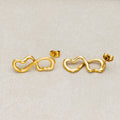 Launch Promo: 24K Gold PVD Stainless Steel Molten Infinity Love Stud Earring in Gold & Silver