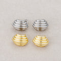 Launch Promo: 24K Gold PVD Stainless Steel Chunky Ribbed Stud Earring | Sold Each