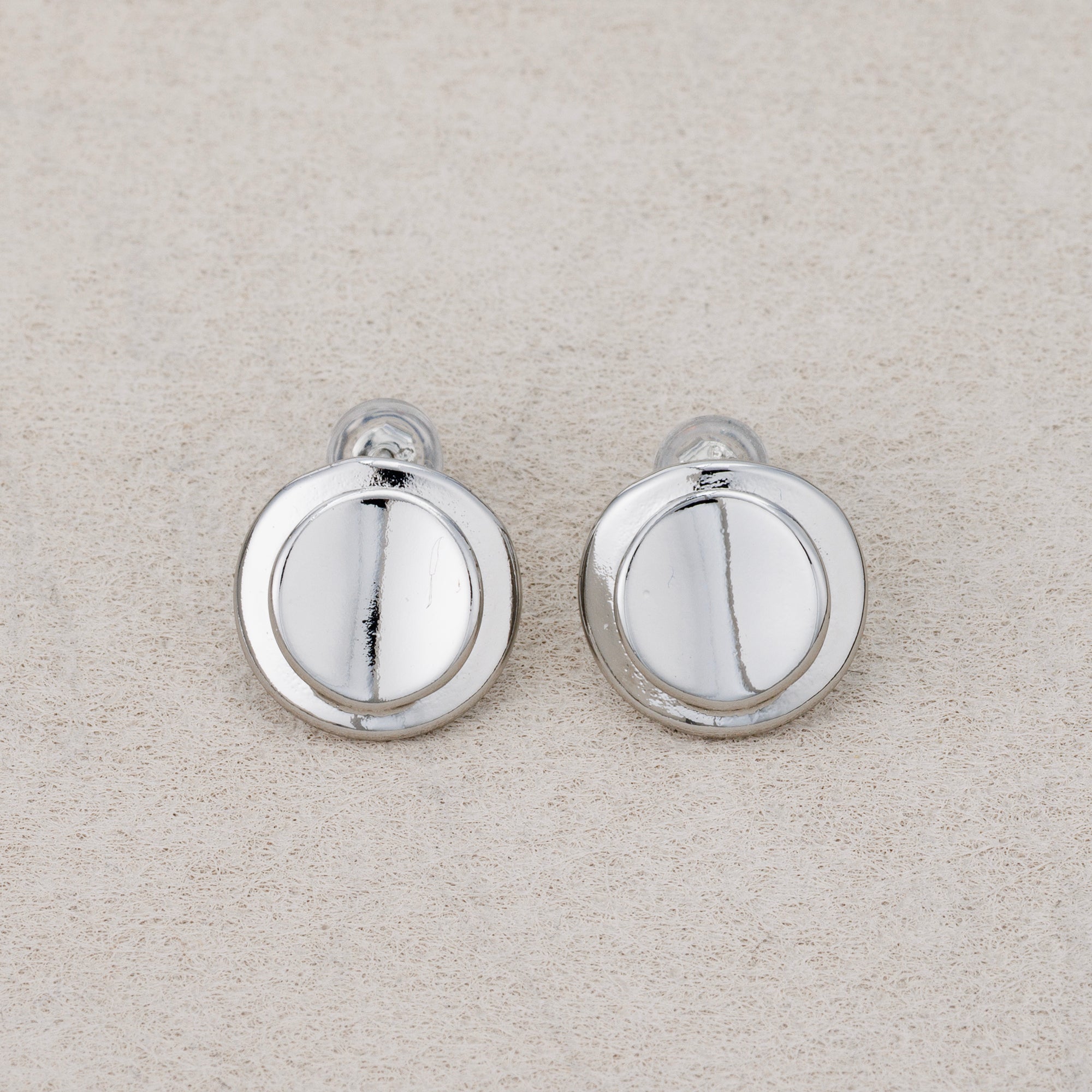 Launch Promo: 24K Gold PVD Stainless Steel Minimalist Round Disc Stud Earring | Sold Each