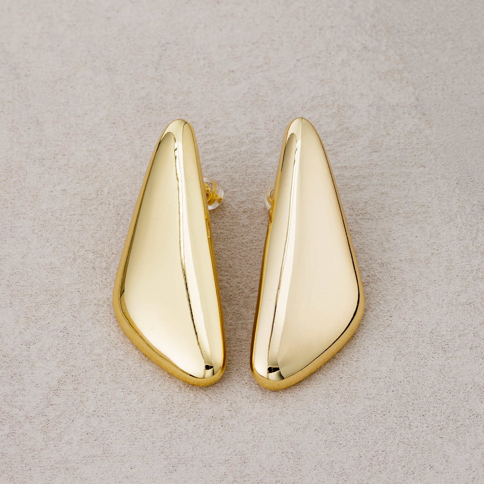 Launch Promo: 24K Gold PVD Stainless Steel Geometric Triangle Asymmetric Stud Earring | Sold Each