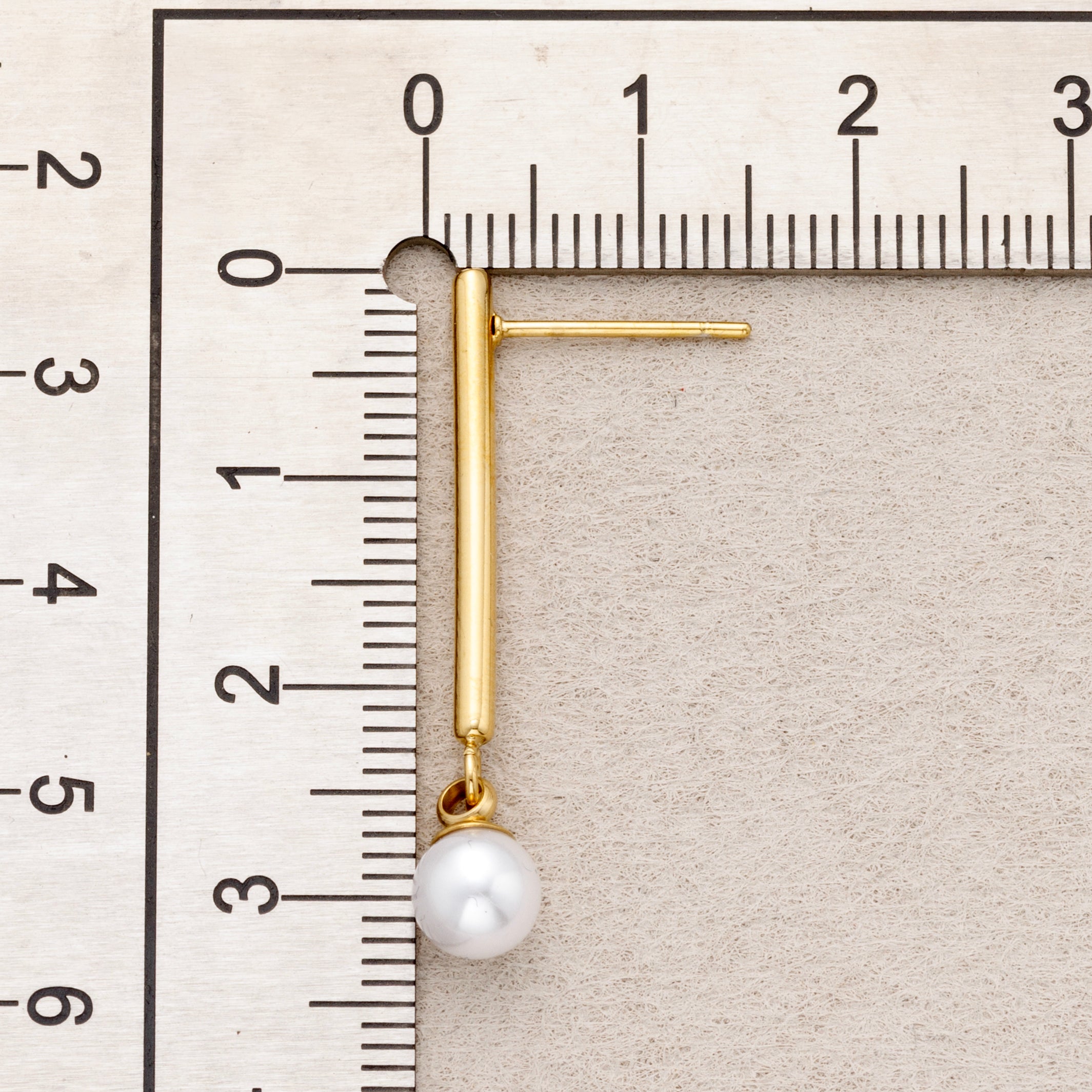 Launch Promo: 24K Gold PVD Stainless Steel Shell Pearl Long Tube Stud Earring