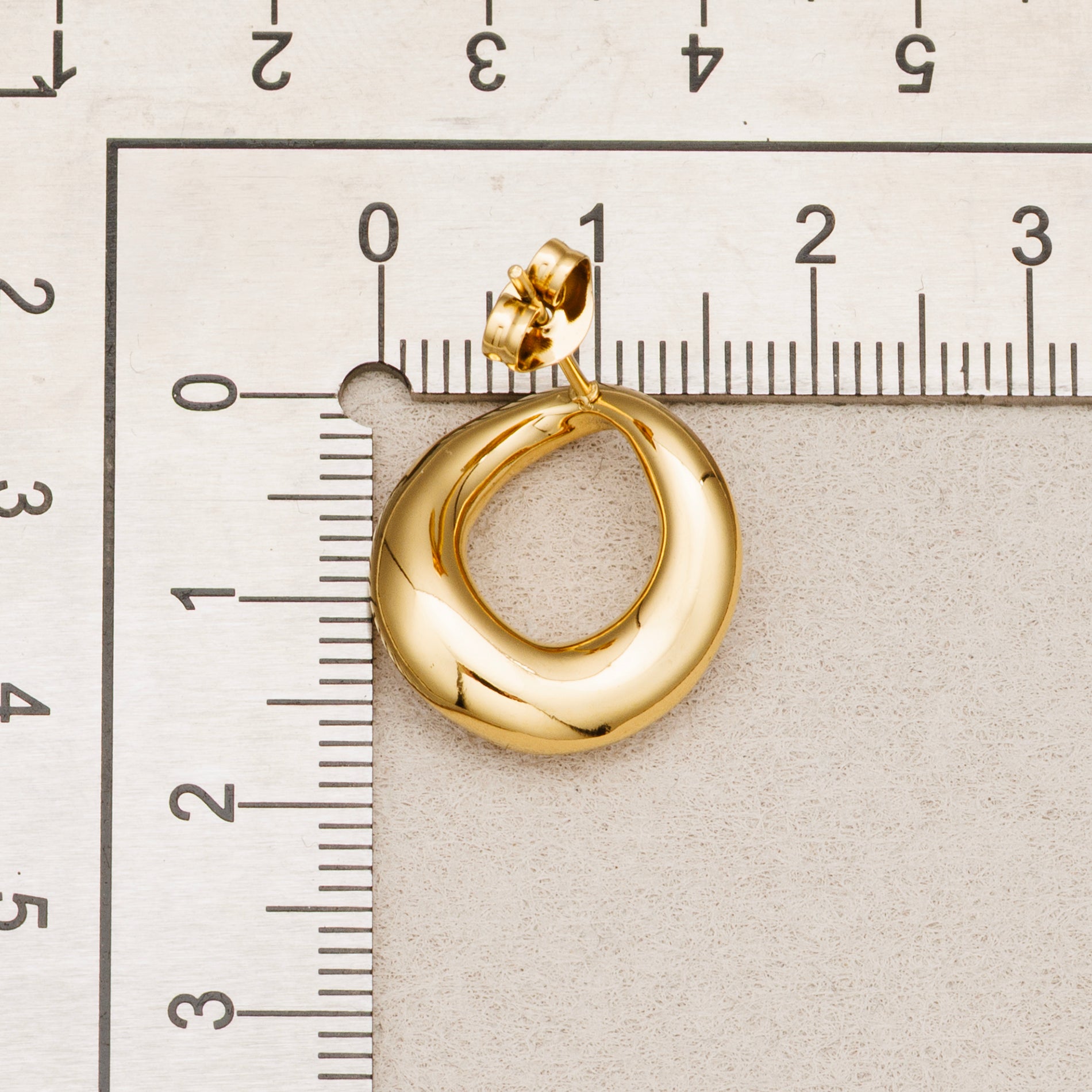 Launch Promo: 24K Gold PVD Stainless Steel Asymmetric Hoop Earring in Gold & Silver