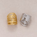 Gold PVD Stainless Steel Rope Knot Adjustable Statement Ring