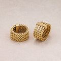 Gold PVD Stainless Steel Plain Cuban Link Ring