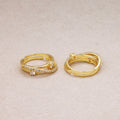24K Gold Plated Micro Paved CZ Double Knot Adjustable Ring
