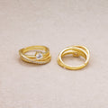 24K Gold Plated Micro Paved CZ Knot Adjustable Ring