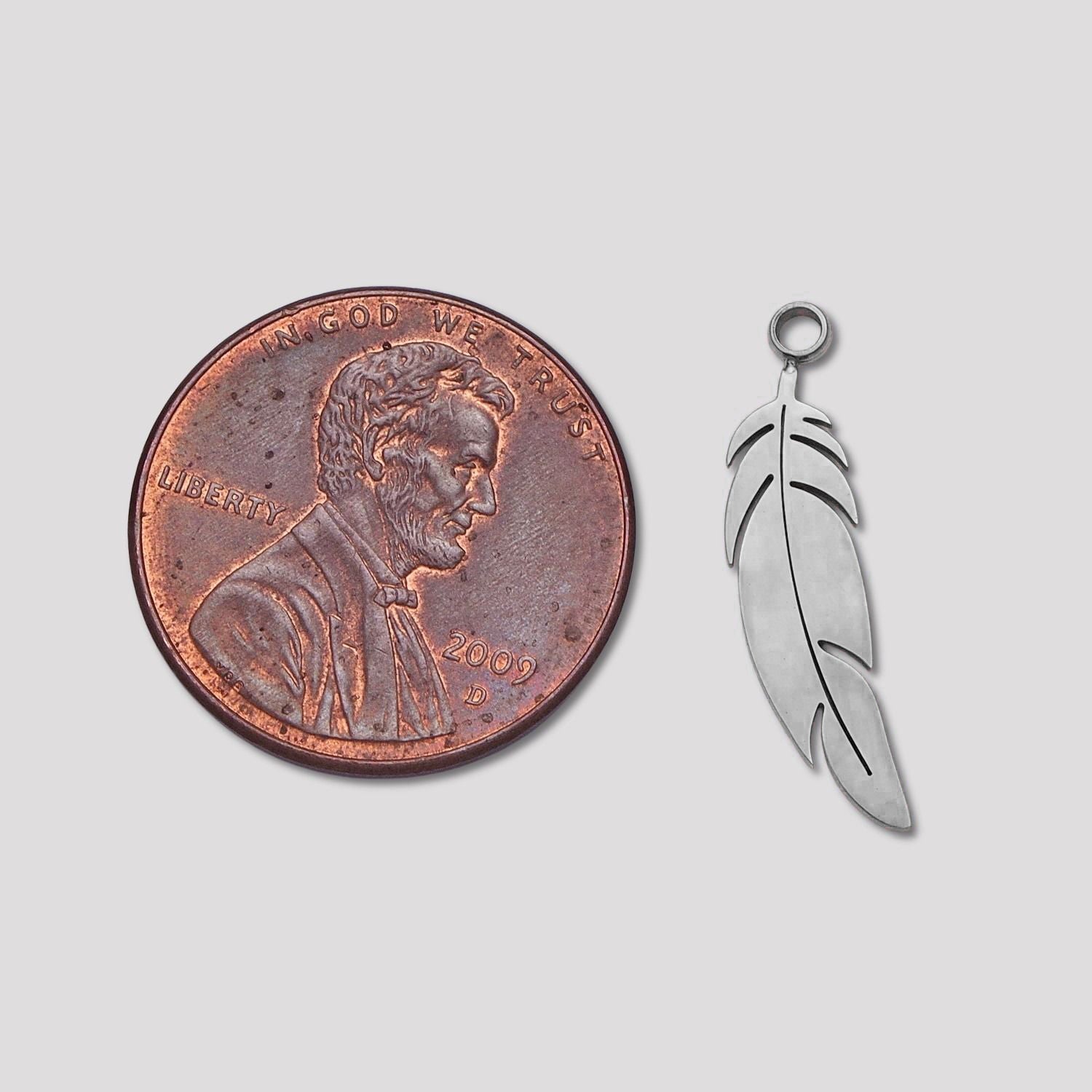 Launch Promo: Stainless Steel Bohemian Breeze Feather Charm | Sold Each