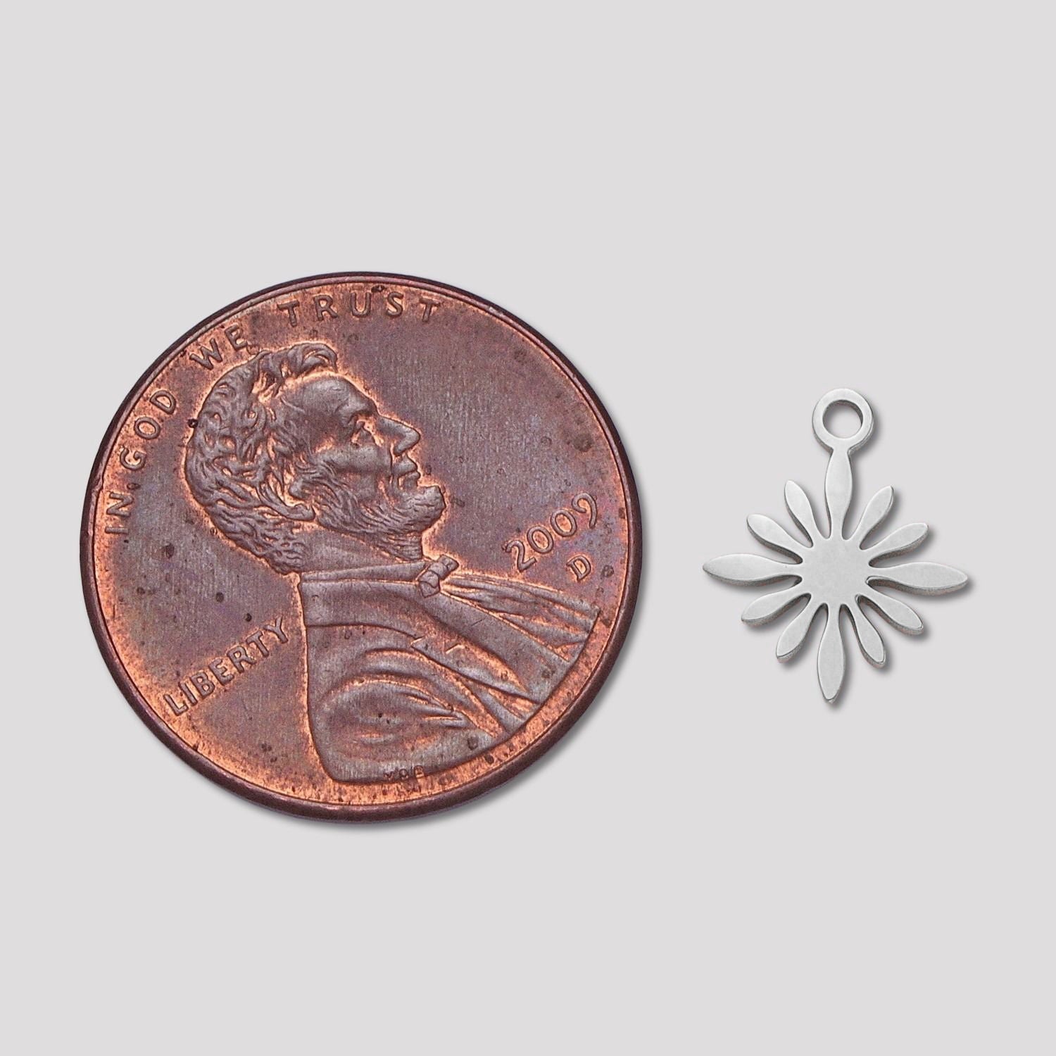 Launch Promo: Stainless Steel Minimalist Sunburst Star Charm | Sold Each