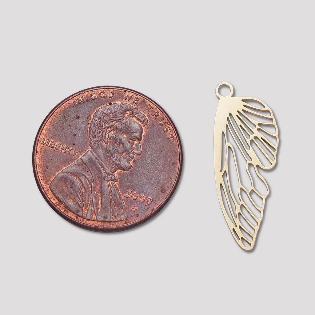 Launch Promo: 24K Gold PVD Stainless Steel Open Butterfly Wing Animal Charm in Gold & Silver | Sold Each