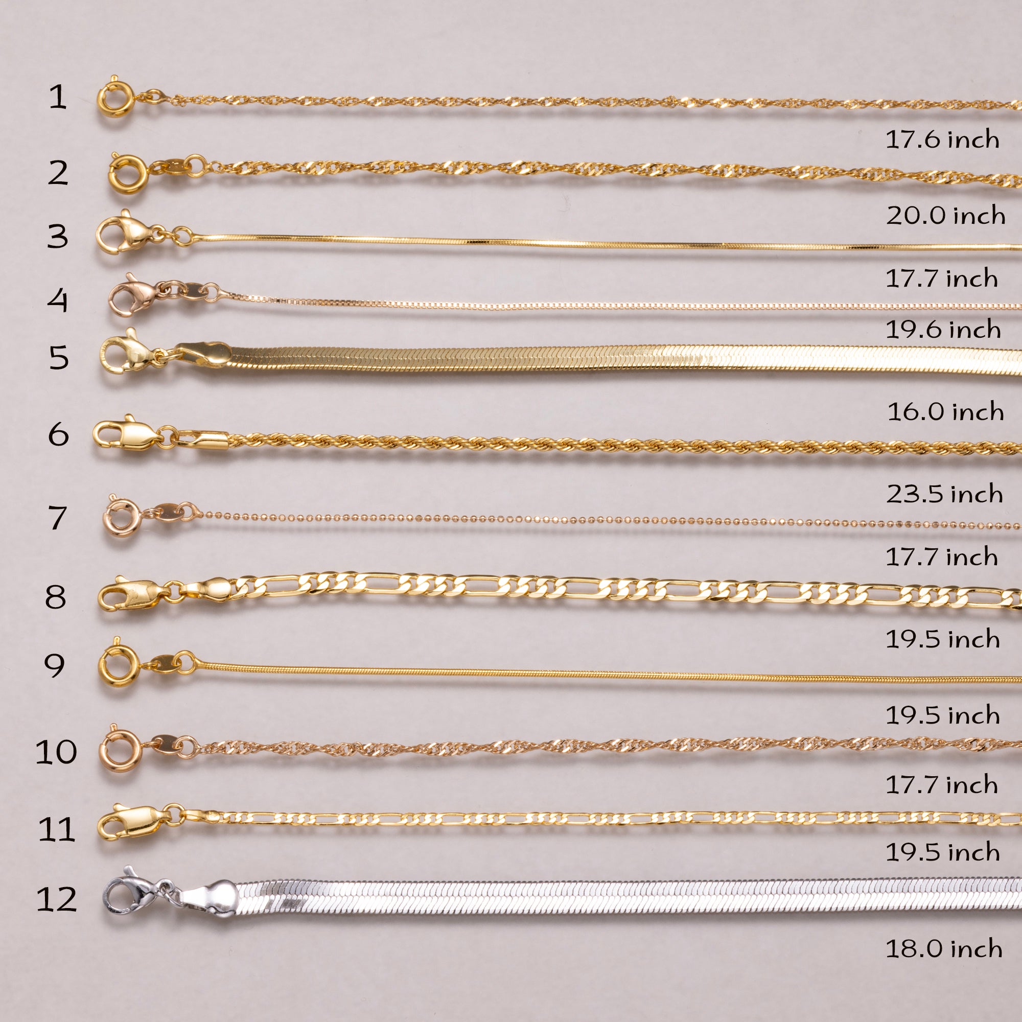 24K Gold Plated Singapore Chain Necklace