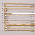 24K Gold Plated Dainty Singapore, Curb, Dapped, Scroll Chain Necklace for Charm Bar