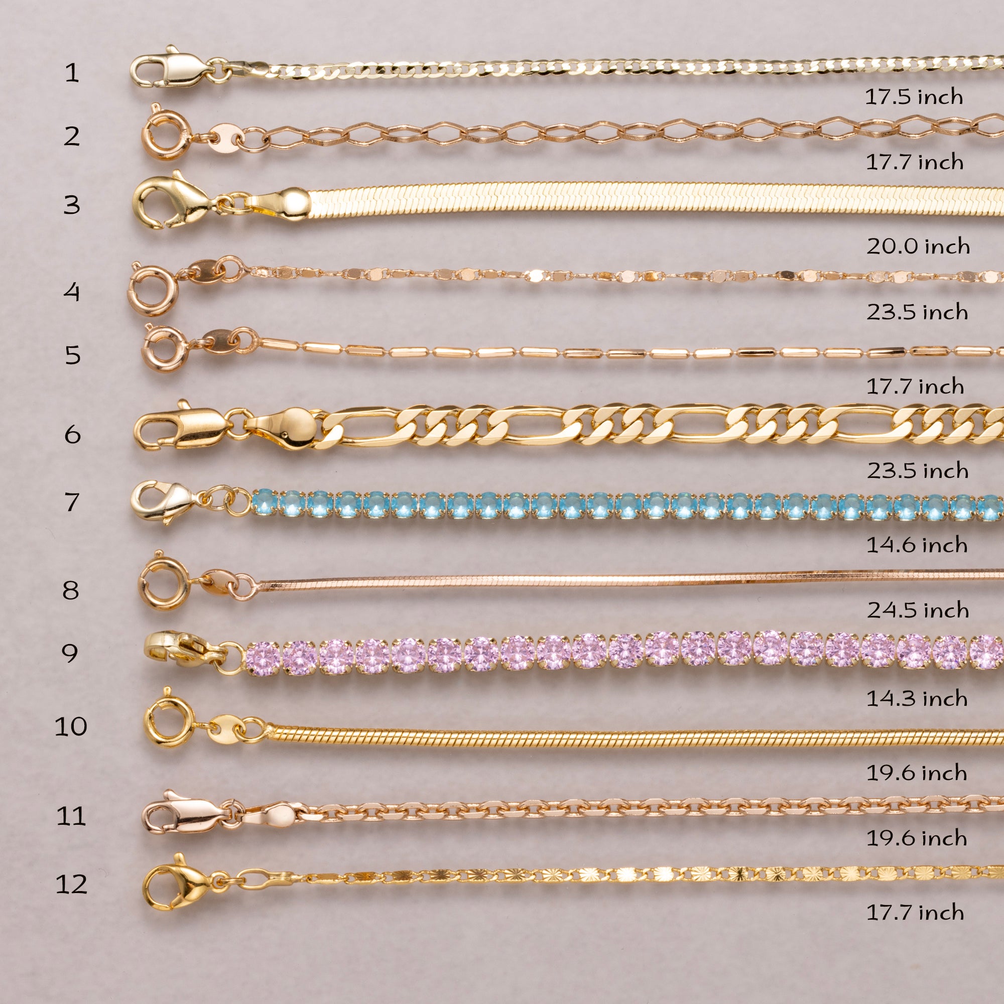 18K Gold Plated Curb Chain Necklace Ready to Wear for Everyday