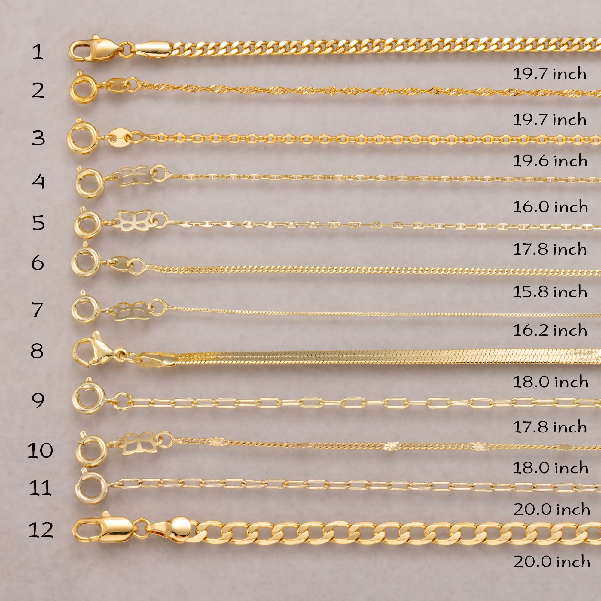 24K Gold Plated Curb Chain Necklace Ready to Wear for Everyday