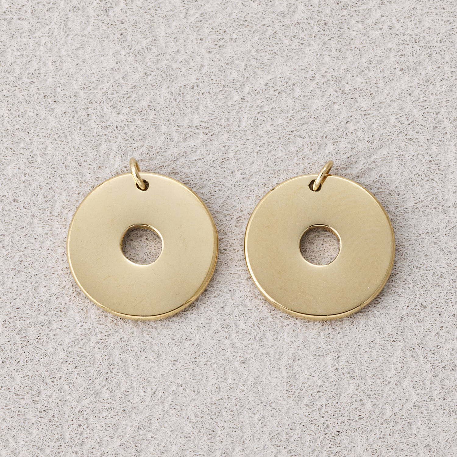 Launch Promo: 14K Gold PVD Stainless Steel Round Donut Medallion Charm | Sold Each