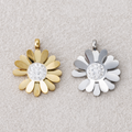 Launch Promo: 24K Gold PVD Stainless Steel Blooming Sunflower Charm in Gold & Silver | Sold Each