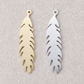 Launch Promo: 24K Gold PVD Stainless Steel Classic Feather Pendant in Gold & Silver | Sold Each