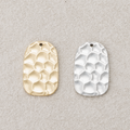 Launch Promo: 24K Gold PVD Stainless Steel Oval Hammered Geometric Medallion Pendant | Sold Each