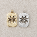 Launch Promo: Gold PVD Stainless Steel Star & Moon Rectangular Medallion Pendant | Sold Each
